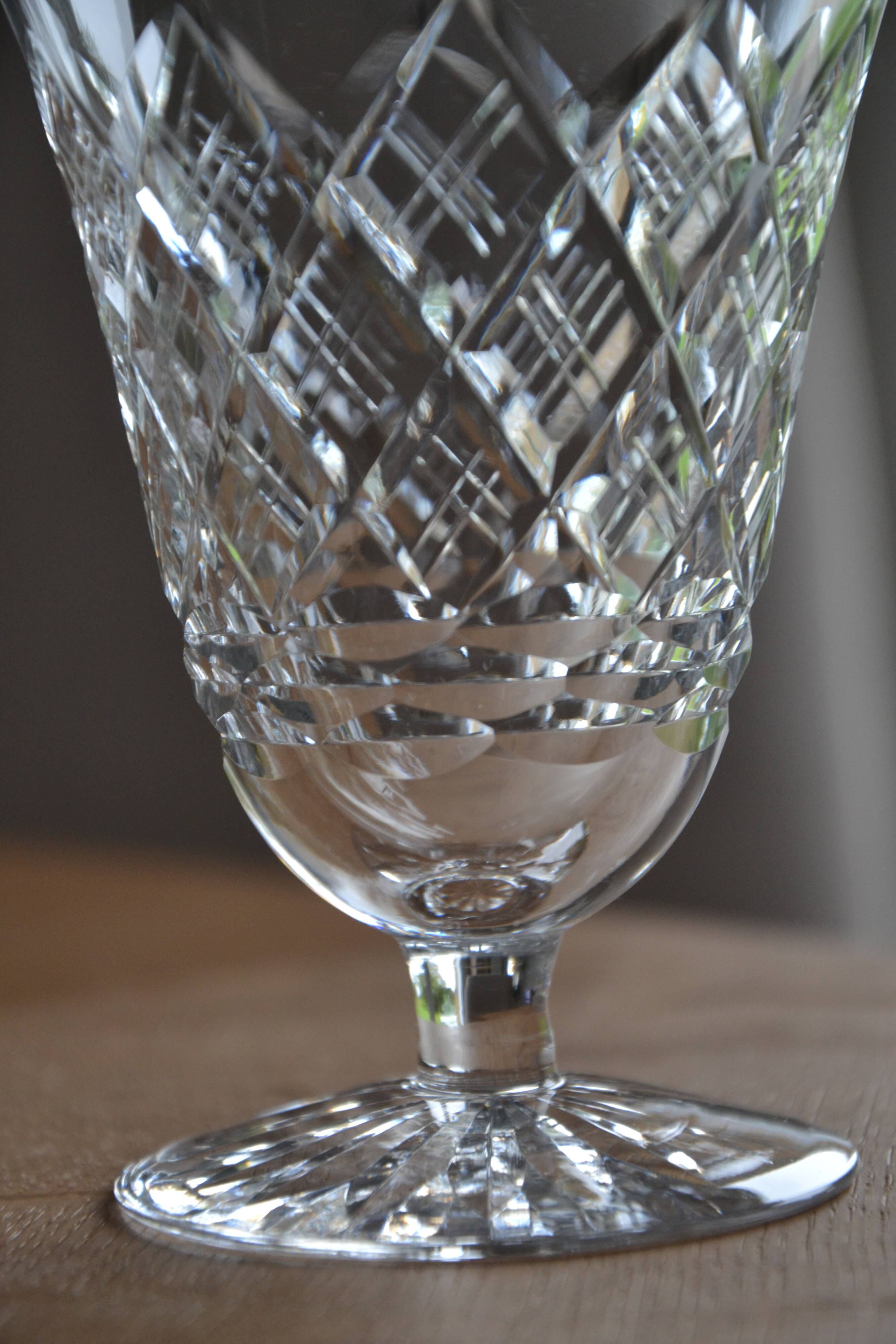 7 cut crystal wine glasses