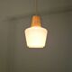 Scandinavian honey-colored opaline pendant light, 1960s