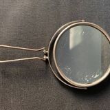 Small old barber's mirror, round, 2 sides, 1930