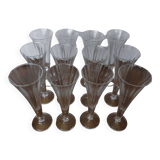 12 vintage champagne flutes