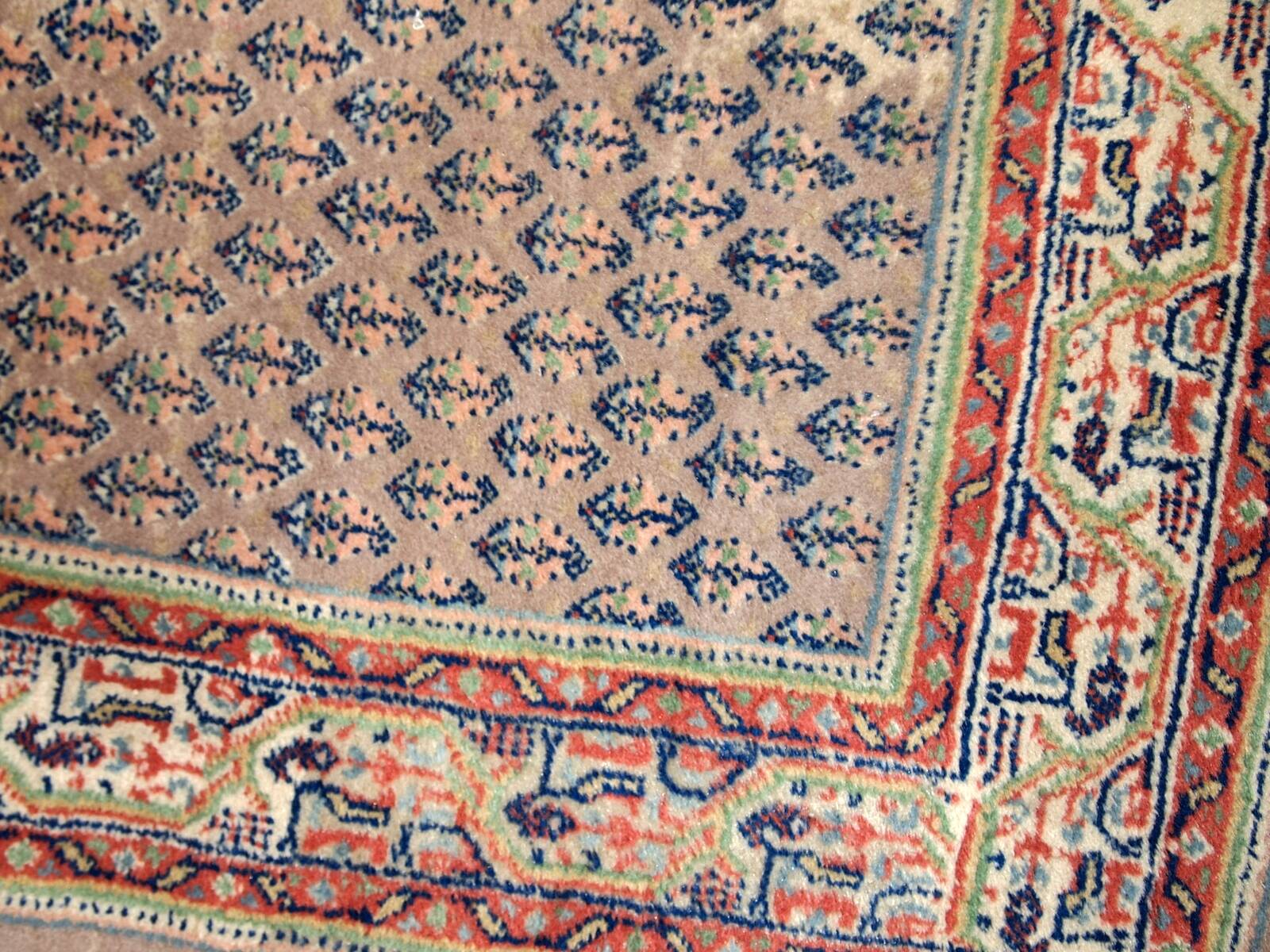 Tapis Vintage Seraband Indien en Laine (74cm x 301cm), Années 1970