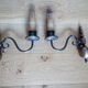 Wall light imitation candles bronze patinated