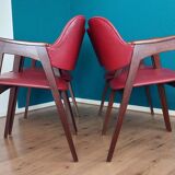 Set of 4 Mid-Century Modern Teak Dining Chairs 1960's
