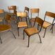 Set of 10 mismatched industrial chairs vintage mullca
