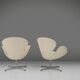 Set of Leather Swan Chairs by Arne Jacobsen for Fritz Hansen, Denmark 2006