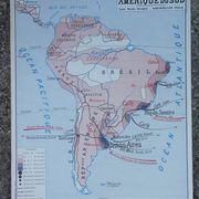Rossignol School Map Poster: North America United States / South America.