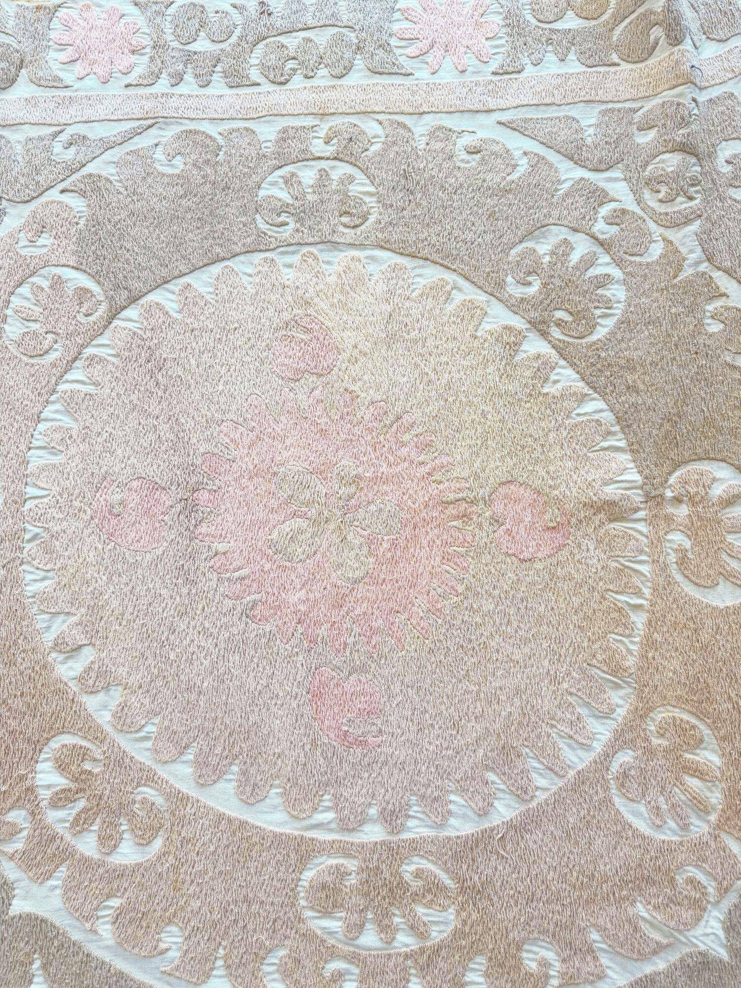 Vintage hand-embroidered tablecloth 123x132 cm