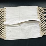 Wool and macramé cushion cover