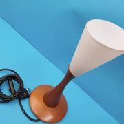 Lampe Neoggetti en verre de Murano et bois