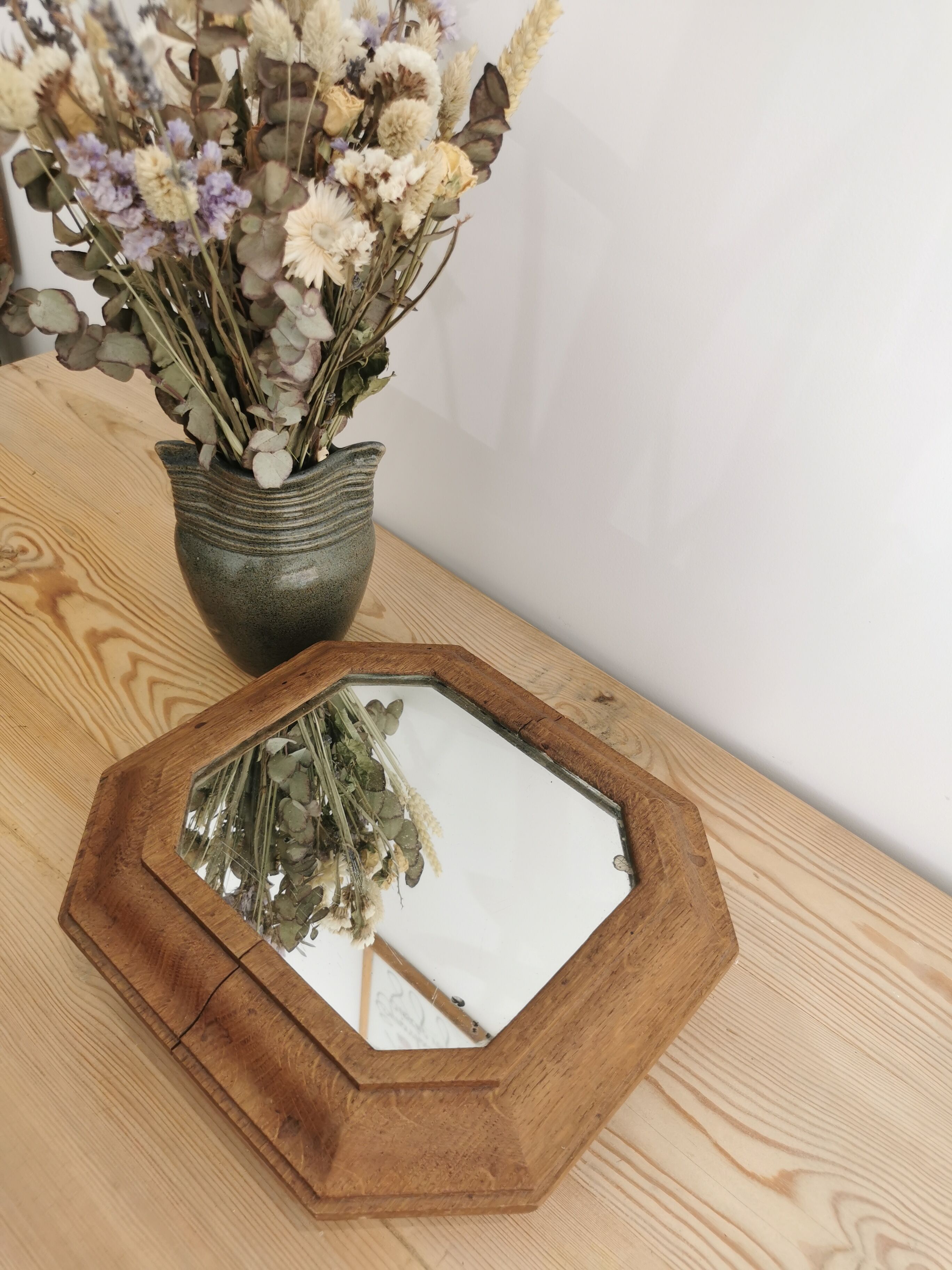Mirror underside in solid wood art deco