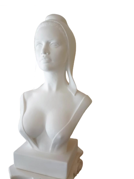 Bust Marianne H:64cm B. Bardot in plaster