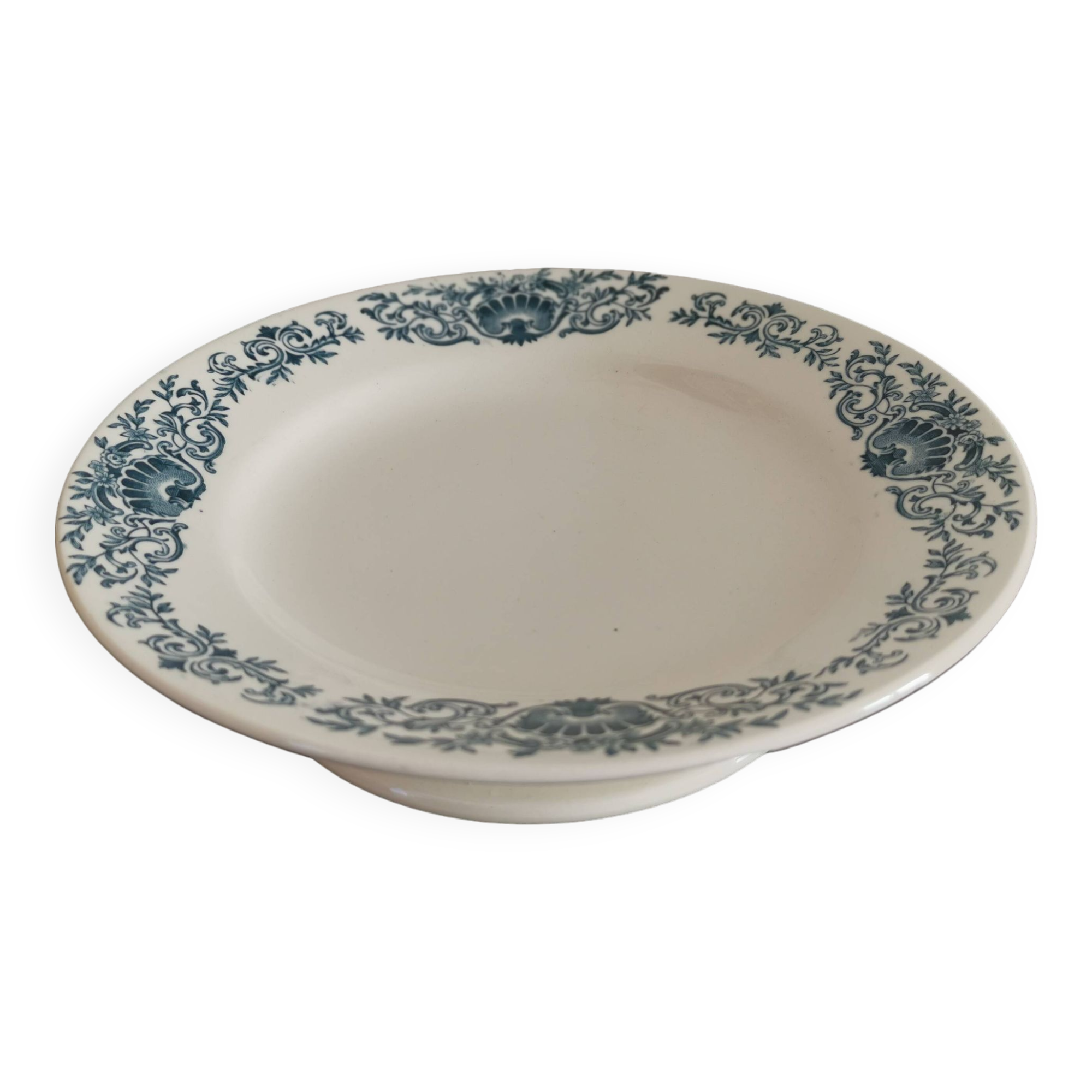 Longchamp earthenware compote bowl with Coquille decor