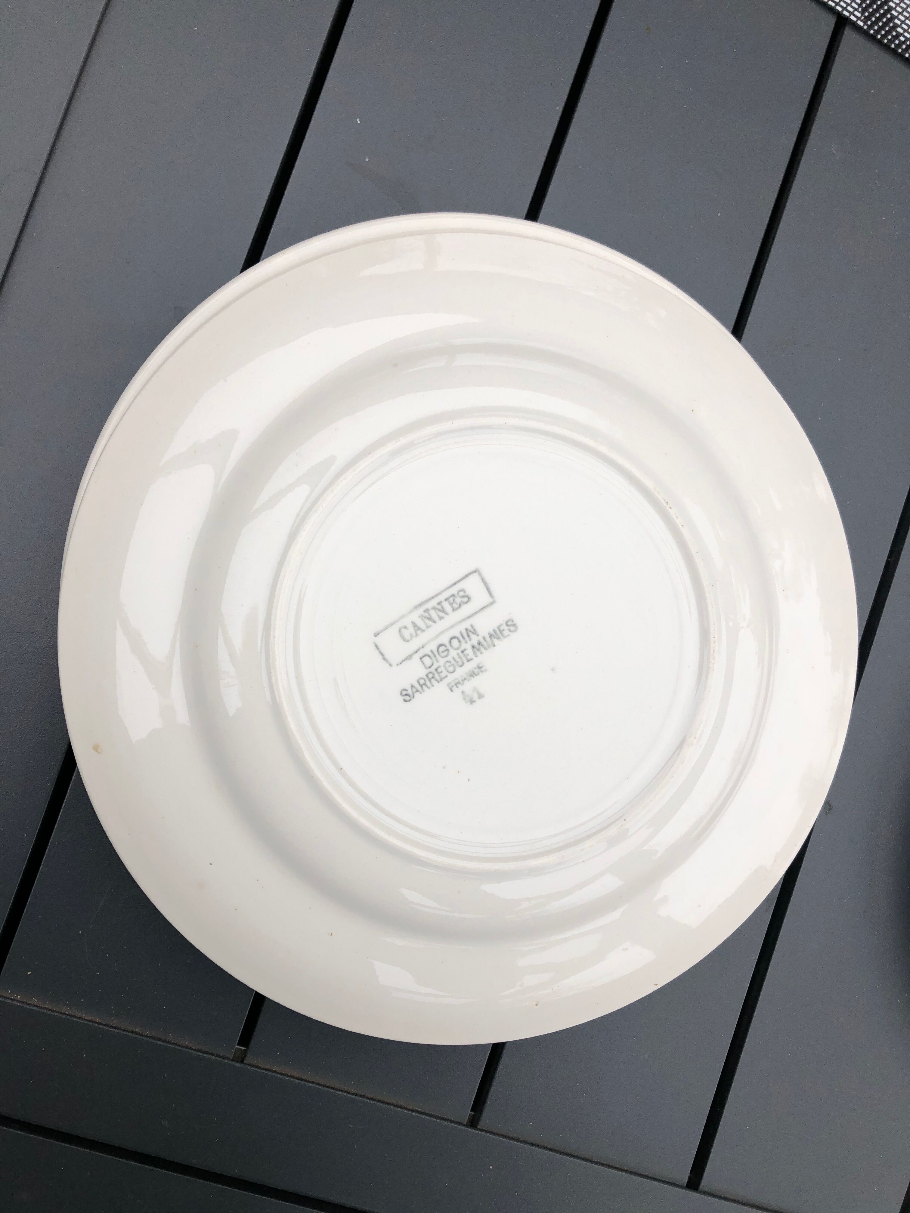 4 dessert plates digoin cannes