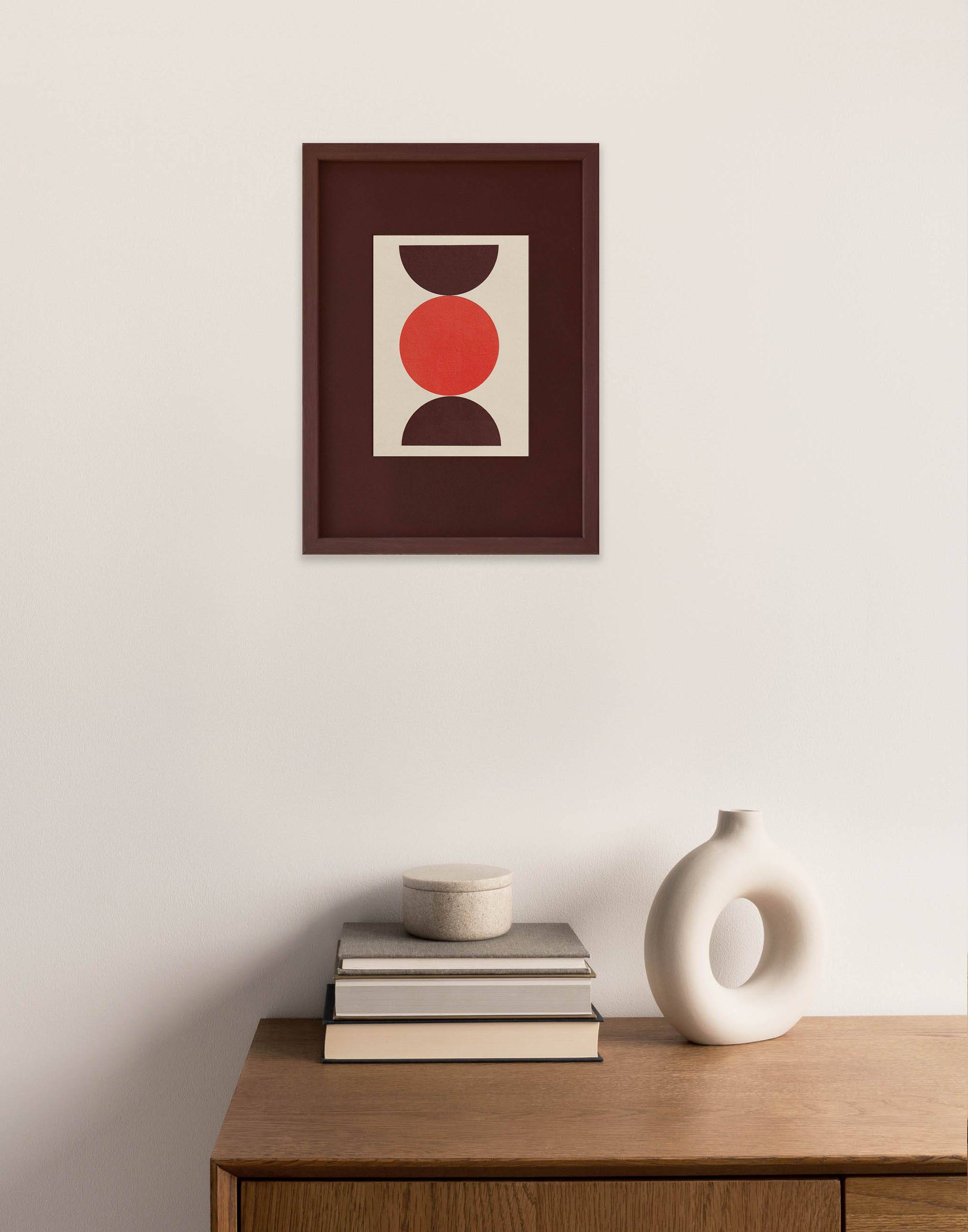 Collage abstrait sur papier encadrée signée eawy