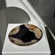 Empty pocket or dish in medium petrified wood