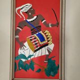Painting Siv Holme 1971 / African Man Playing a Drum