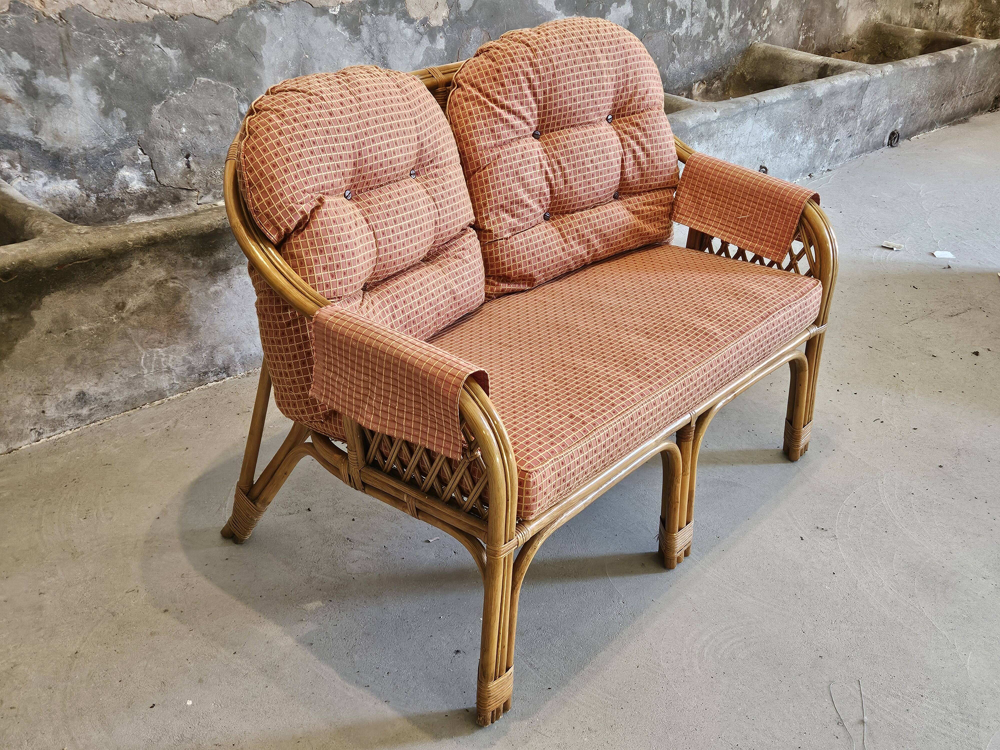 Italian wicker sofa