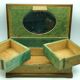 Marquetry jewellery box with foliage decoration