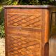 Small secretary in Marquetry of Losanges and Bronze