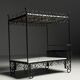 Side table drinks table marble