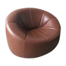 Pair of Pumpkin armchairs by Pierre Paulin in leather