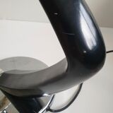 Mid century black and chrome 'Boomerang' lamp from Fase, Madrid, c.1960