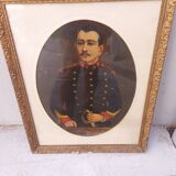 Tableau , huile sur toile , portrait d'officier XIX em
