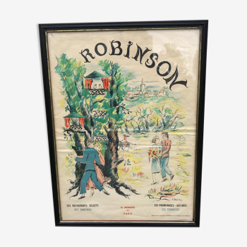 Affiche originale Robinson encadrée