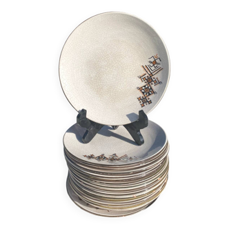 Assiettes vintage poterie salé