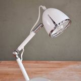 Lampe de bureau blanche chromée