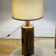 Lampe en bois brutaliste