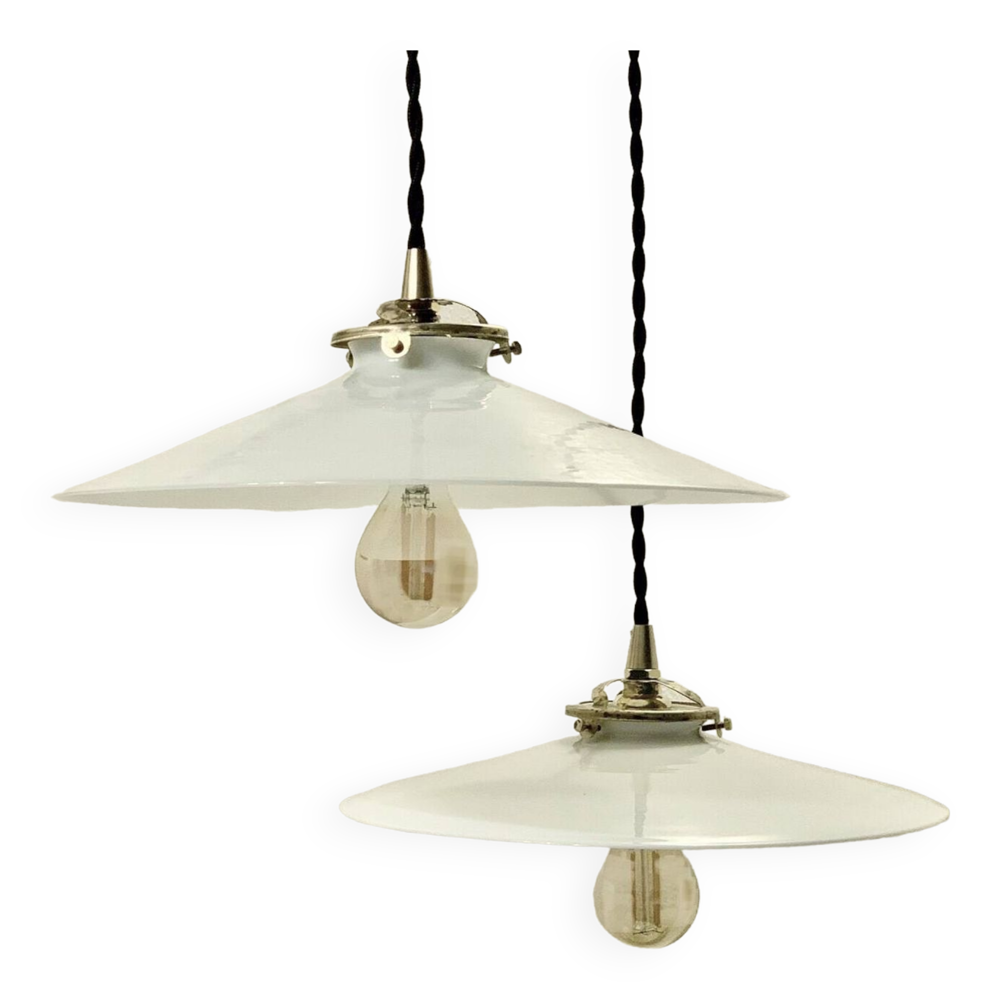 Pairs of bistro opalines 1920 smooth edges