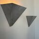 Pair of vintage wall lights, brushed metal, France 1970.