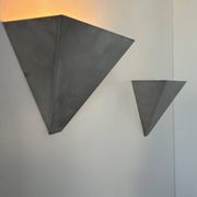 Pair of vintage wall lights, brushed metal, France 1970.