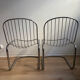 Pair of G. Rinaldi metal/chrome chairs