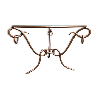 Wrought iron coffee table by René Drouet, 1940s