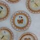 Set of 6 butterfly wicker coasters
