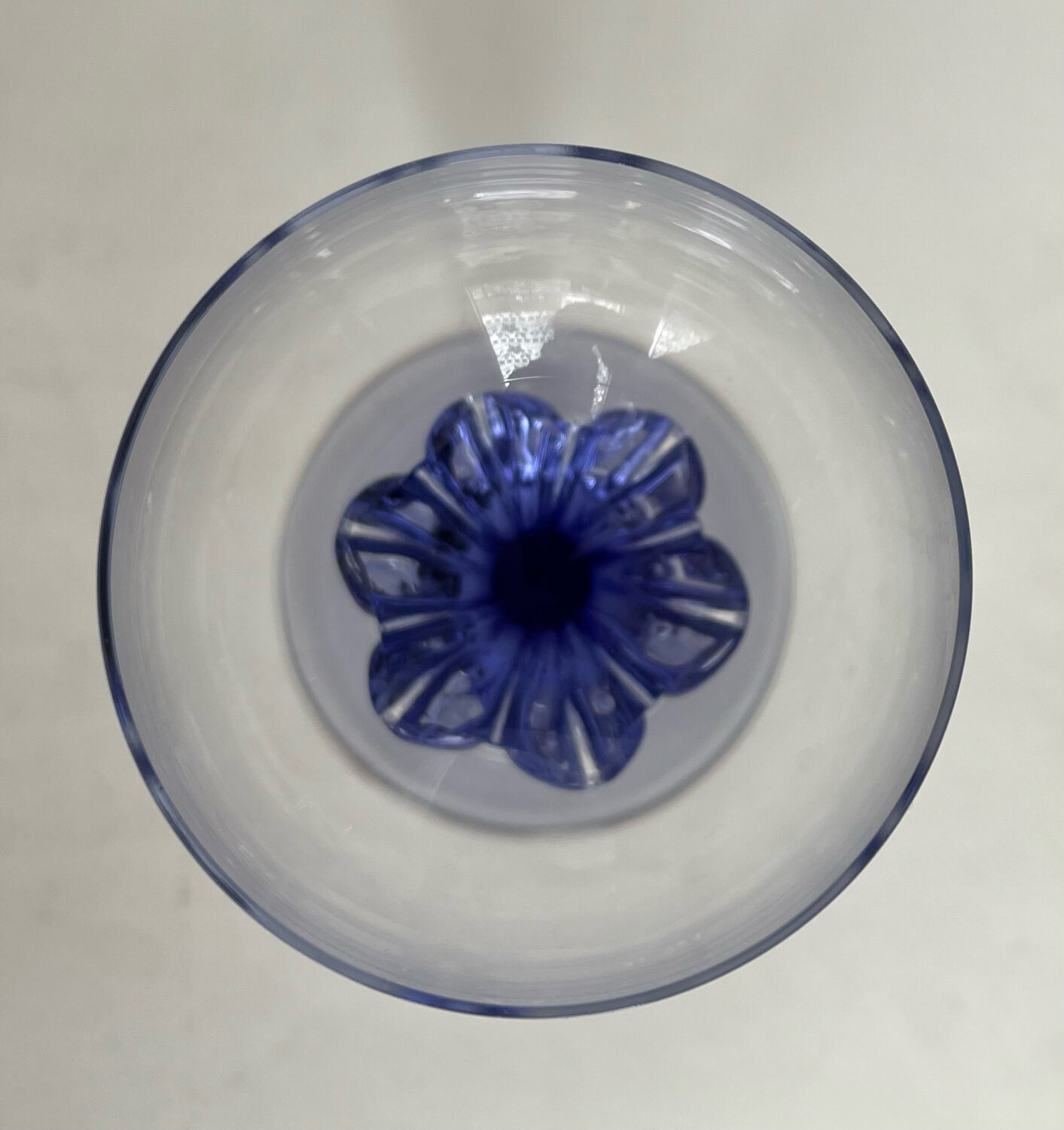 6 coloured glass wine glasses