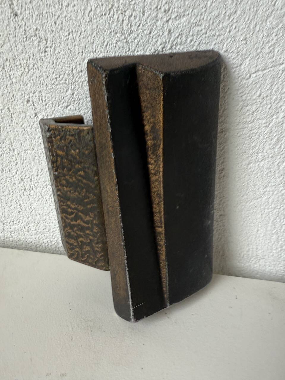 Brutalism bronze door handle