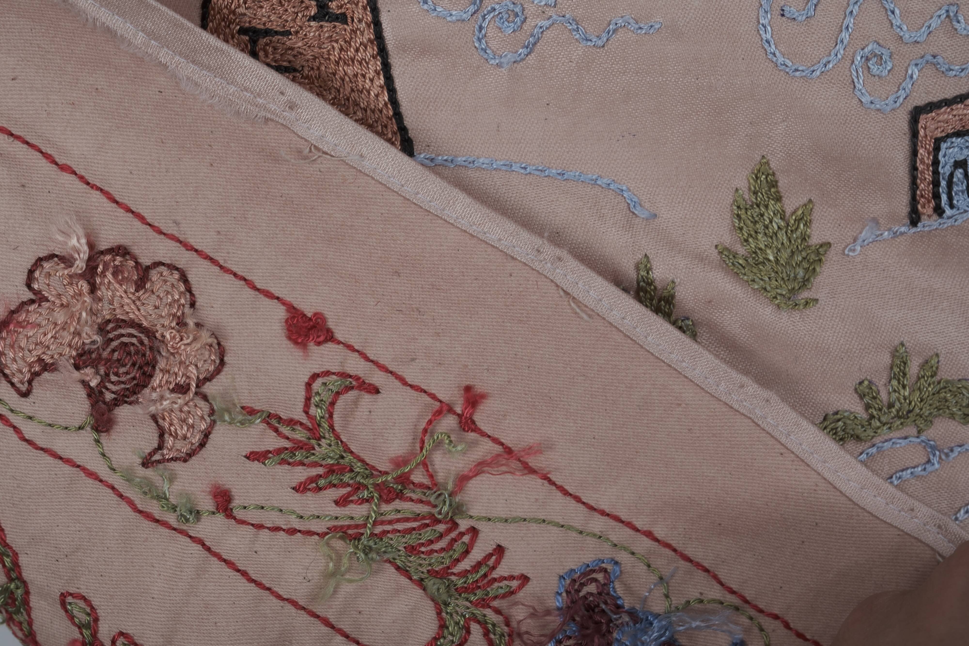 Hand knotted rug, vintage turkish rug 52x190 cm