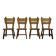 4 Vintage Brutalist Wooden Chairs