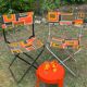 Pair of vintage folding camping chairs - BHV Paris (1970s)