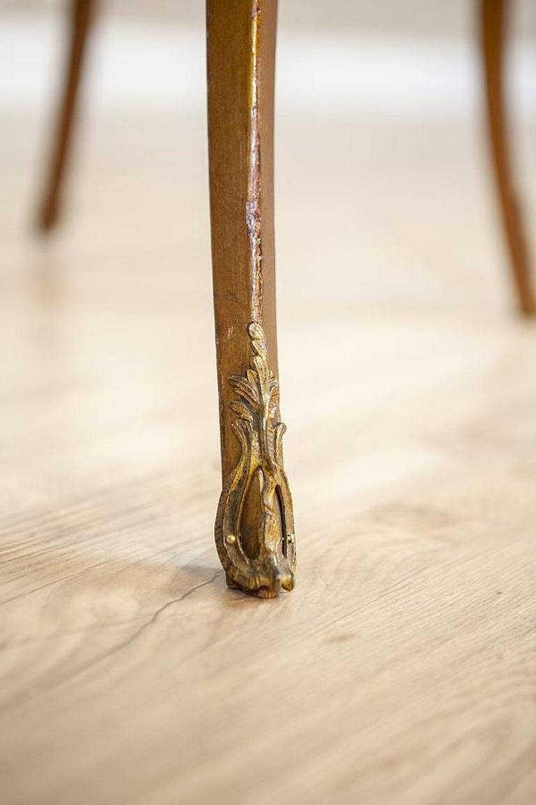 Mahogany Sewing Table with Brass Details, 1890s