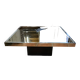 Chrome coffee table with smoked mirror top