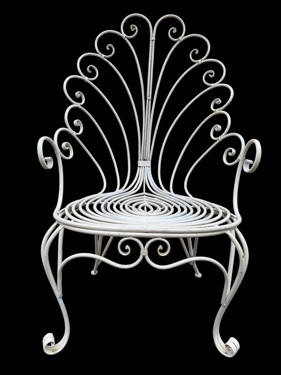 Set of 2 Provencal wrought iron armchairs from the 60s