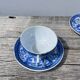 4 tasses porcelaine bleu Japon