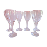 6 twisted feet wine glasses