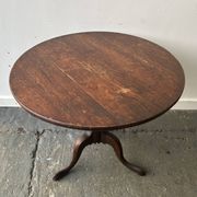 Georgian style antique  oak tilt top tripod occasional side table