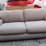Beige 3-seater sofa, fully renovated.