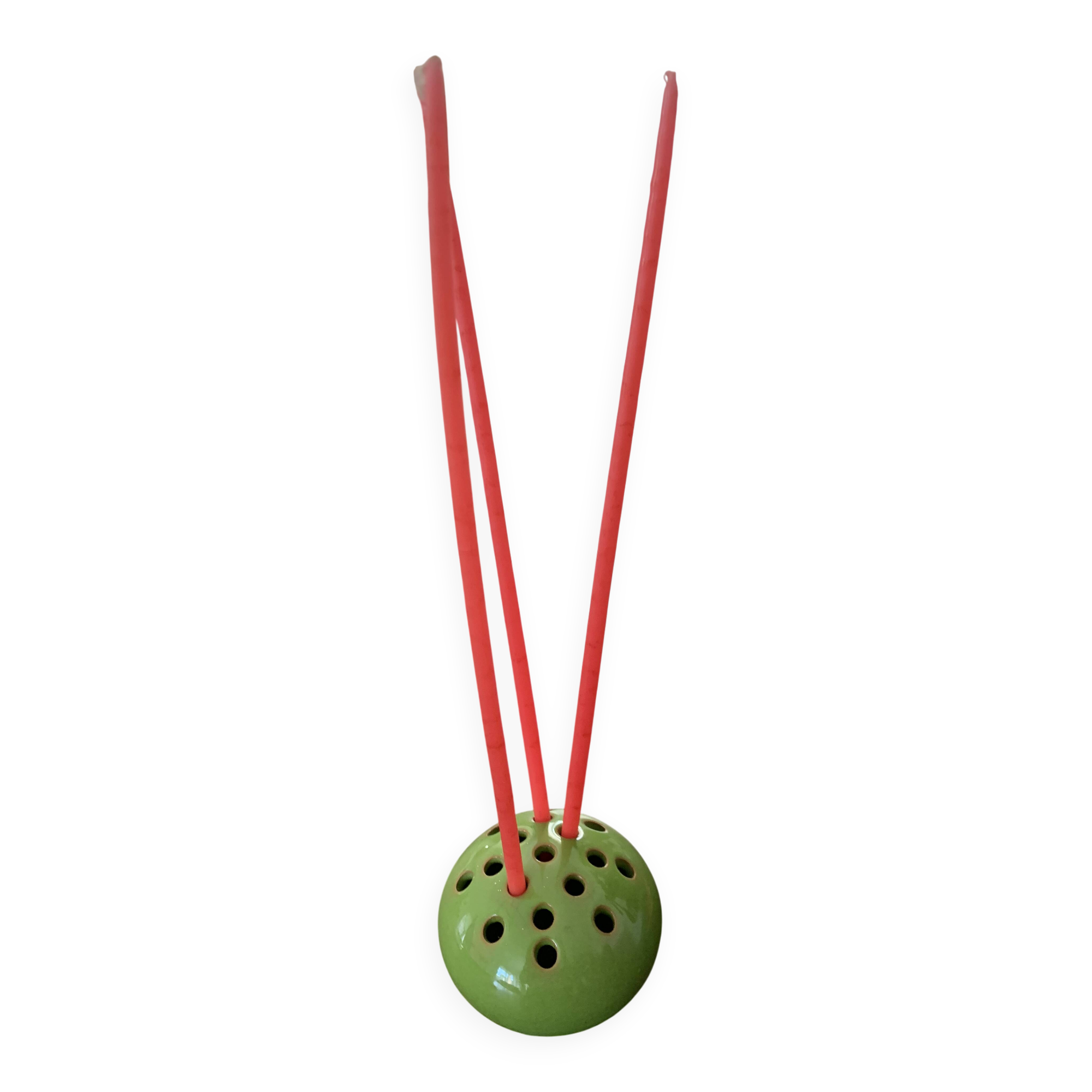 Flower pick candle holder